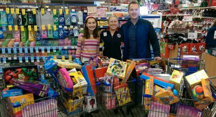 Sarah, me, & Travis buying toys