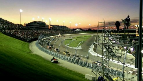 Beautiful sunset during the race