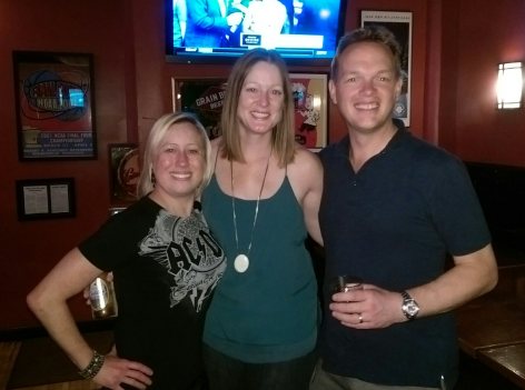 Holding back tears. Me, Aimee, & Travis